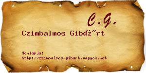 Czimbalmos Gibárt névjegykártya